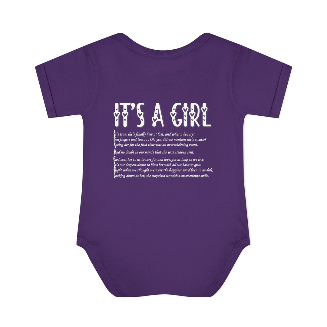 It's a Girl Acrostic Poem Baby Bodysuit - Ducky Design