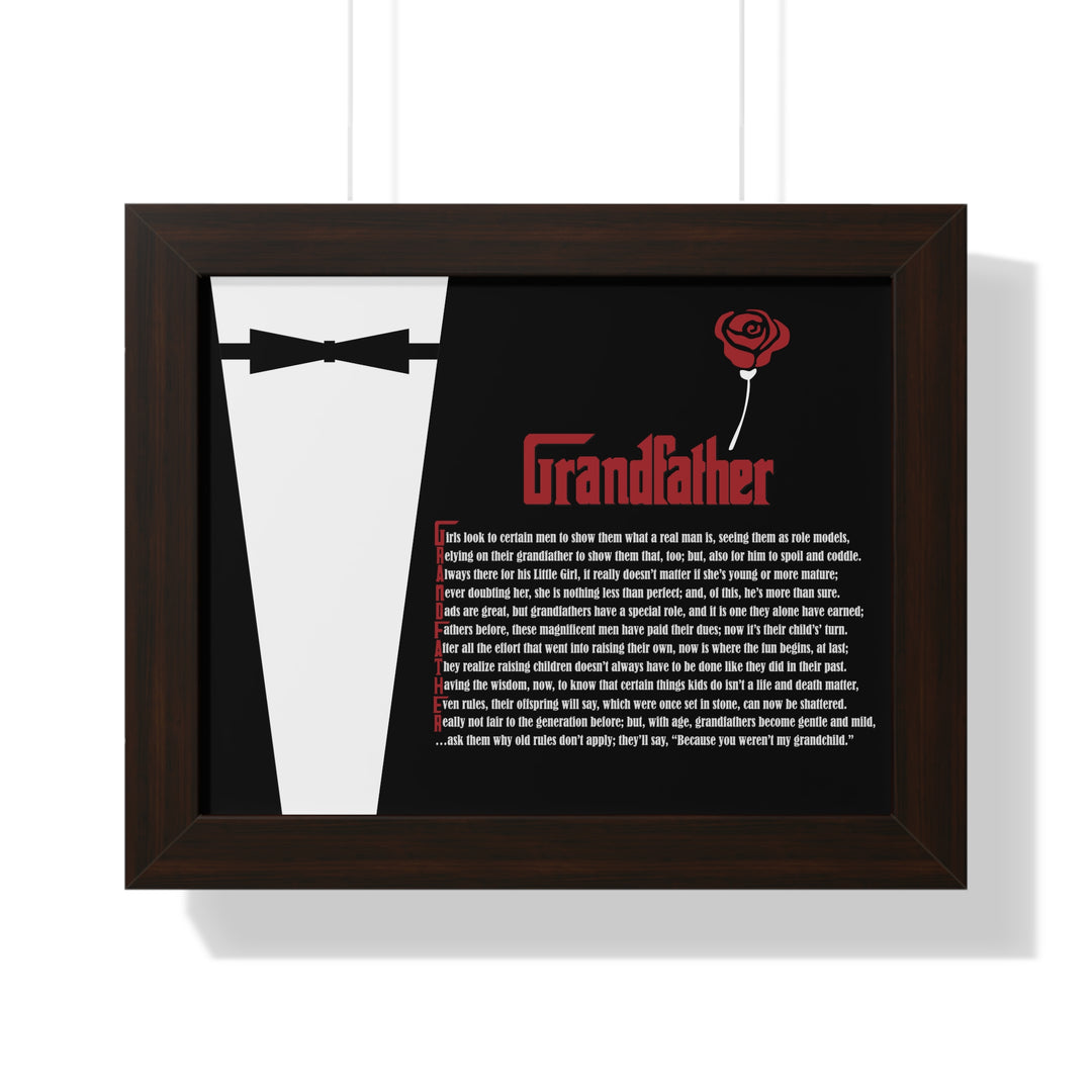 It's Just a Phrase "Grandfather" Framed Acrostic Poem Print