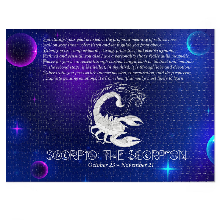 Scorpio Acrostic Poem Puzzle - Tin Box