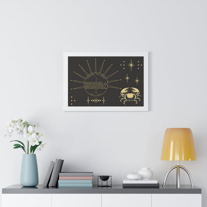 Written in the Stars Framed Acrostic Poem Print - Cancer