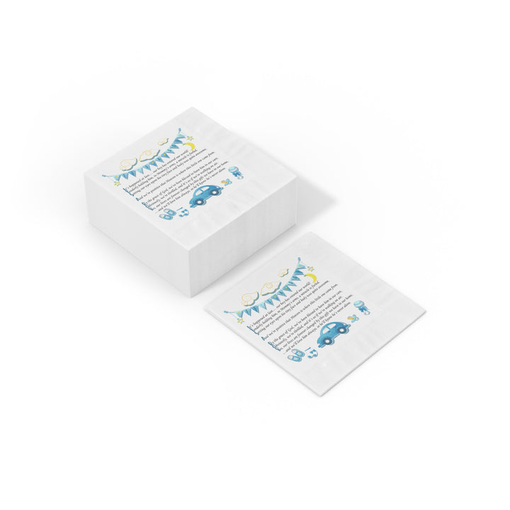 It's a Boy White Coined Napkins  - No Personalization