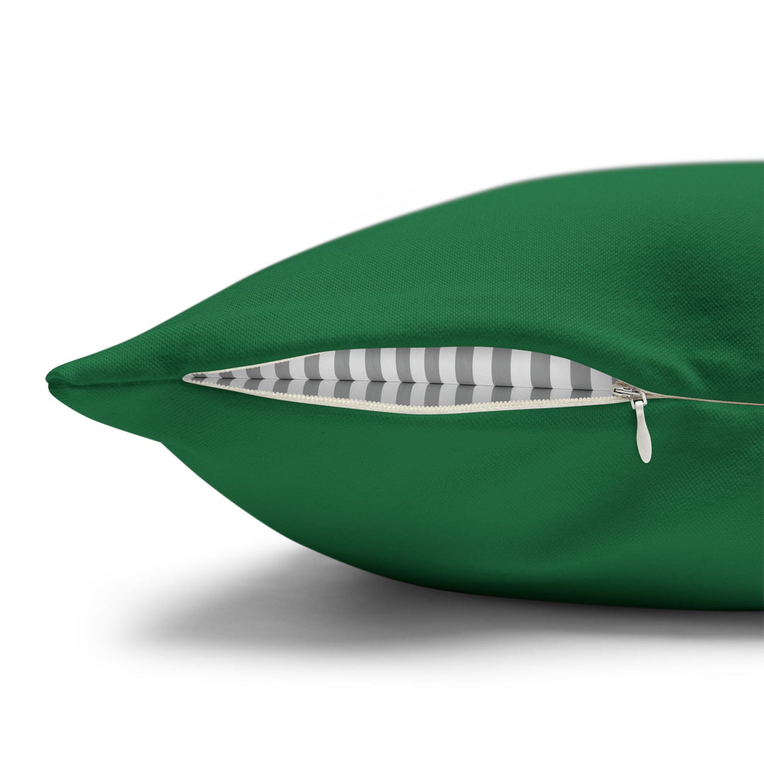 "Learn" Acrostic Poem Pillow Cover from "Learn, Lead, Believe" Collection - Green