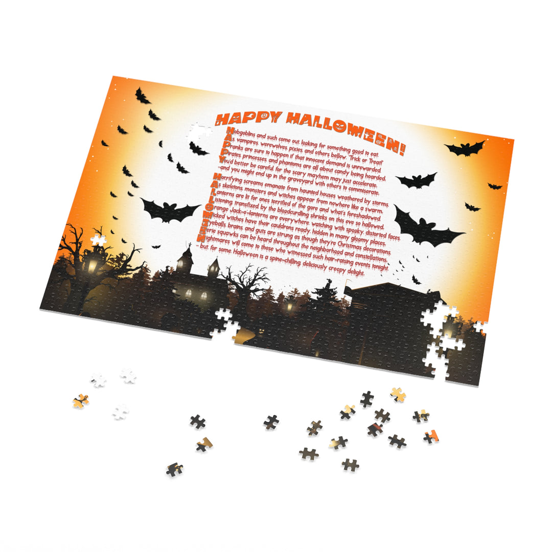 Happy Halloween Poem Jigsaw Puzzle - Tin Box