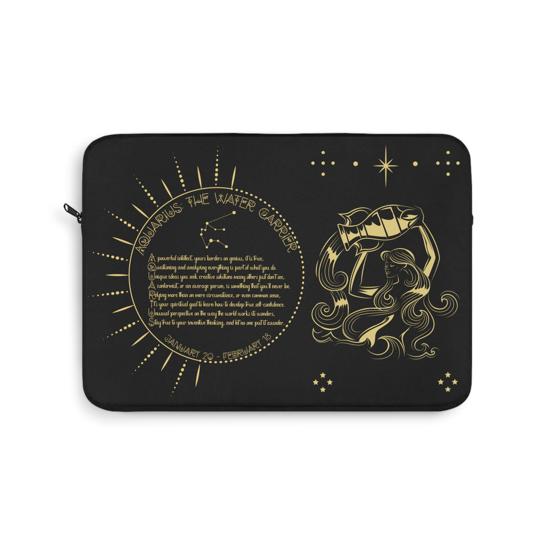 Aquarius Acrostic Poem Laptop Sleeve