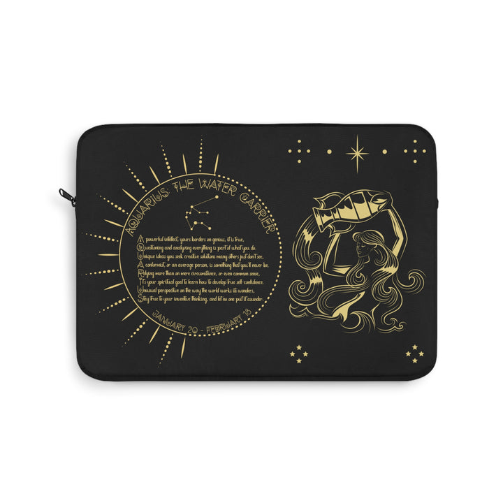 Aquarius Acrostic Poem Laptop Sleeve