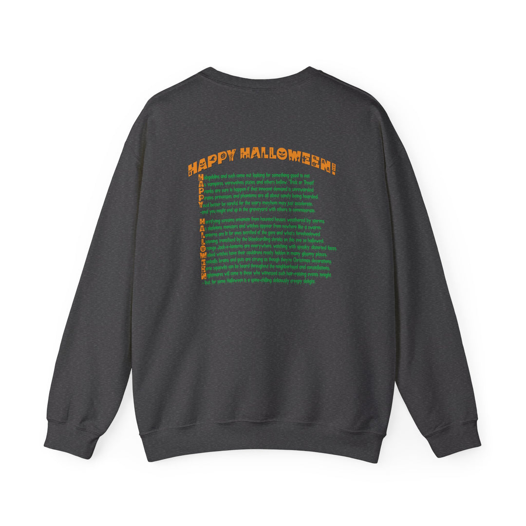 Happy Halloween Acrostic Poem Sweatshirt -  Old Witch