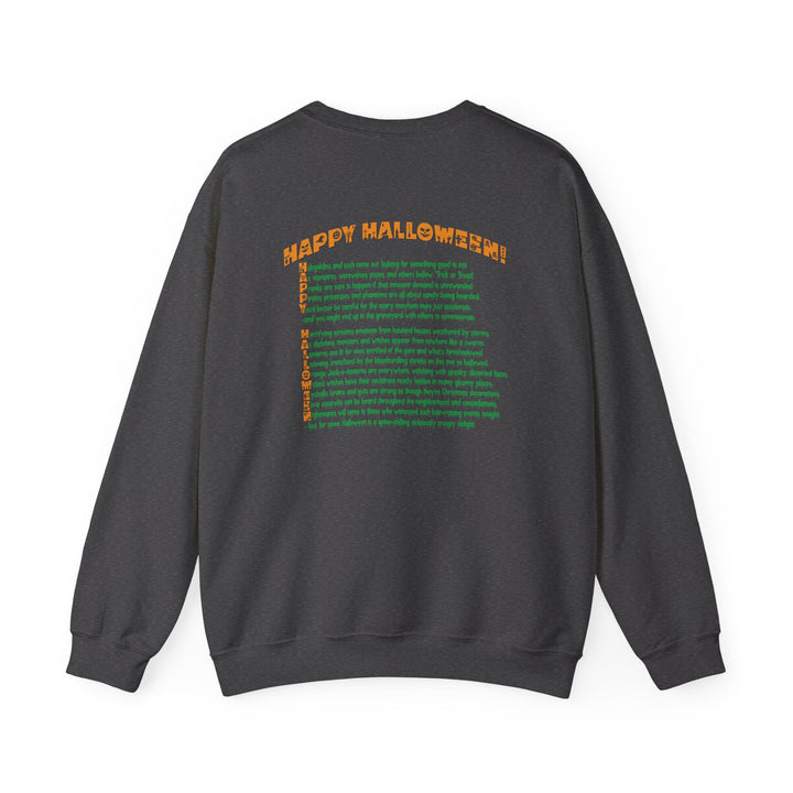 Happy Halloween Acrostic Poem Sweatshirt -  Old Witch