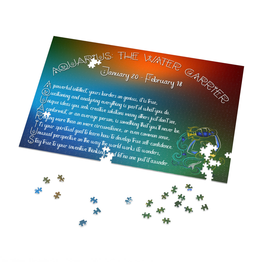 Aquarius Acrostic Poem Puzzle - Tin Box