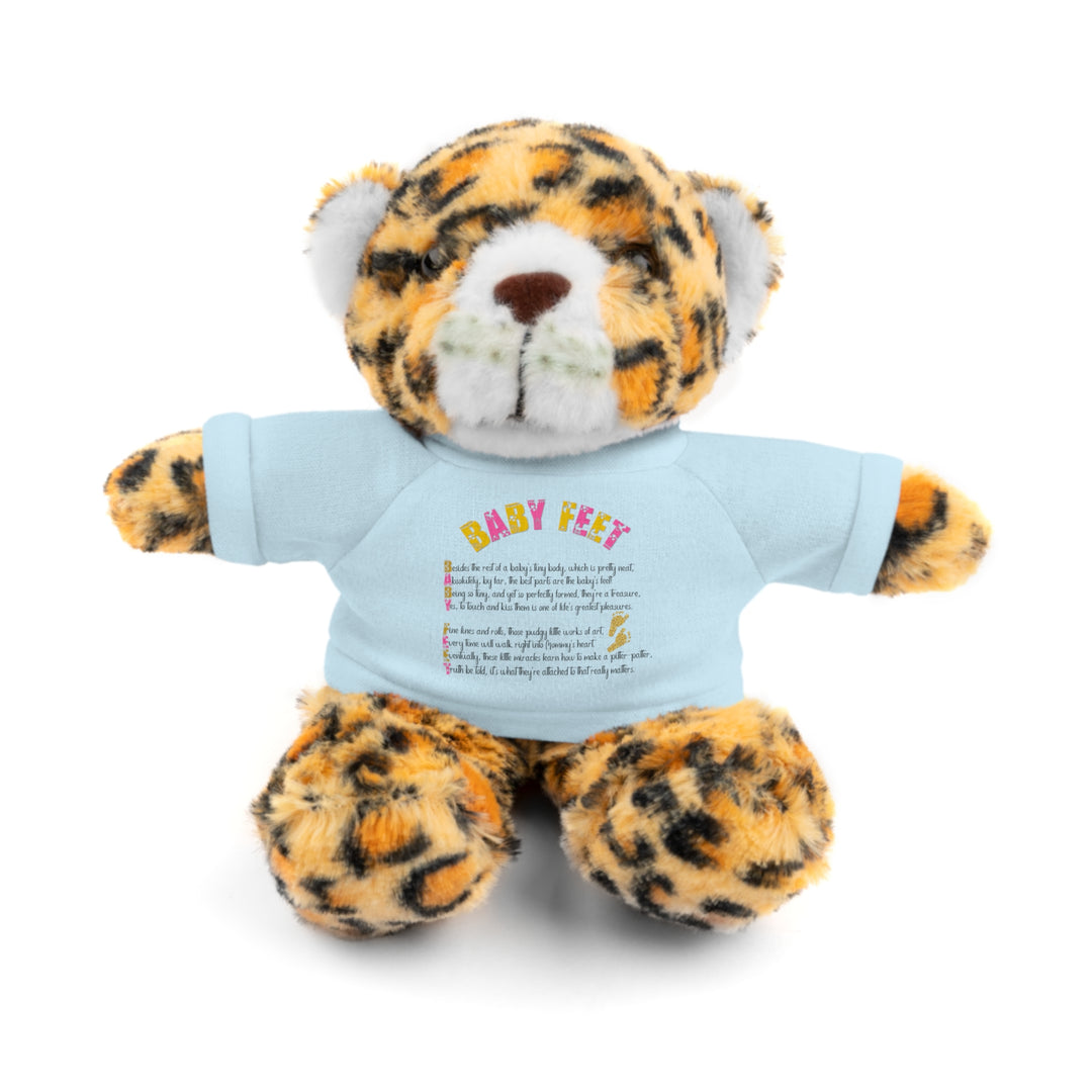 Baby Feet Acrostic Poem Stuffed Animals with Tee - Baby Feet - Gold Footprints