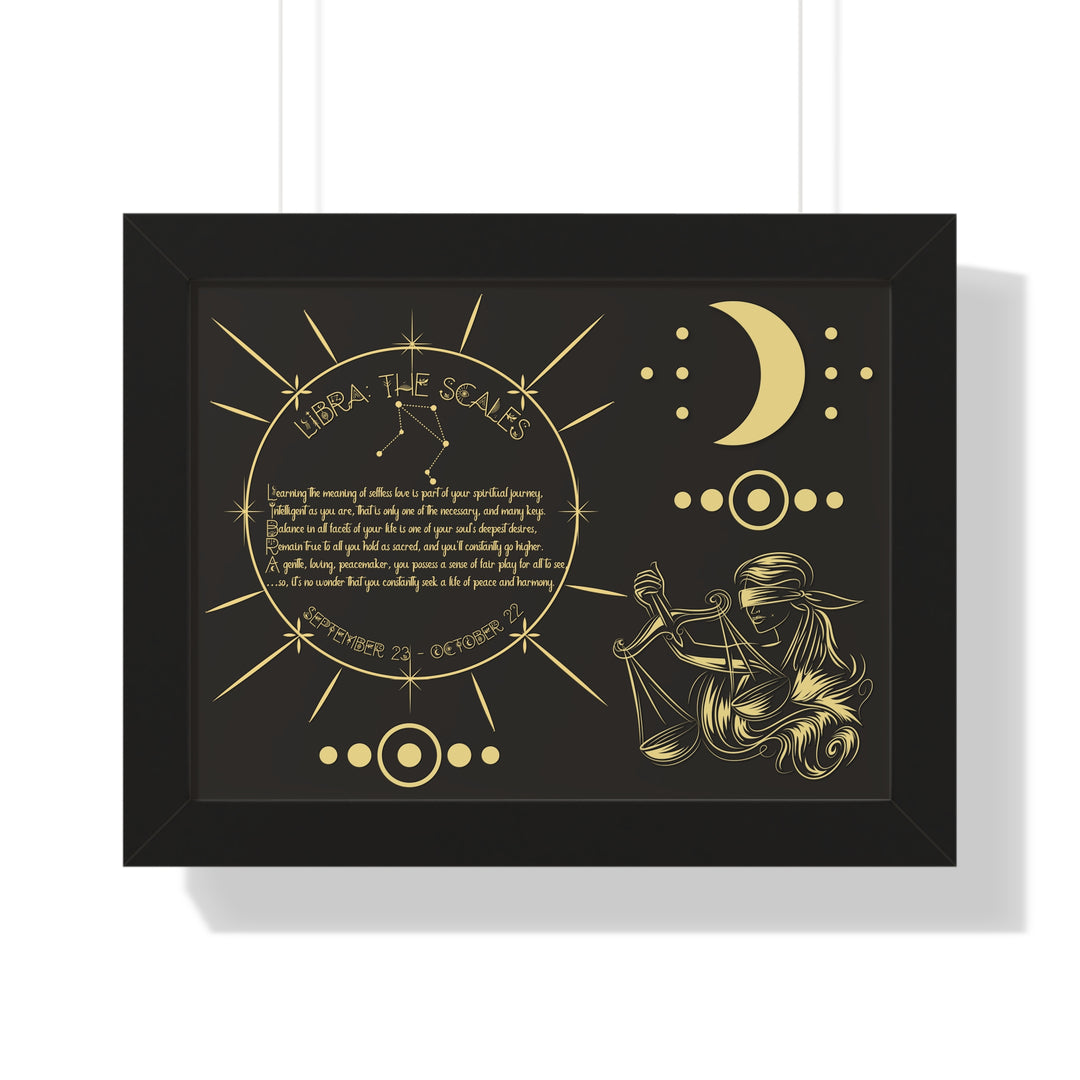 Written in the Stars Framed Acrostic Poem Print - Libra