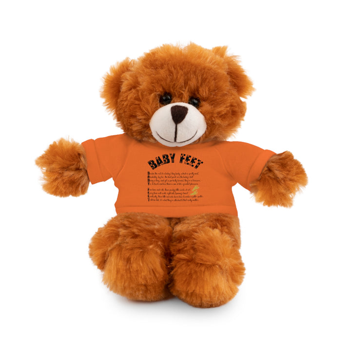 Baby Feet Acrostic Poem Stuffed Animal Collection with T-Shirt - Pink Footprints