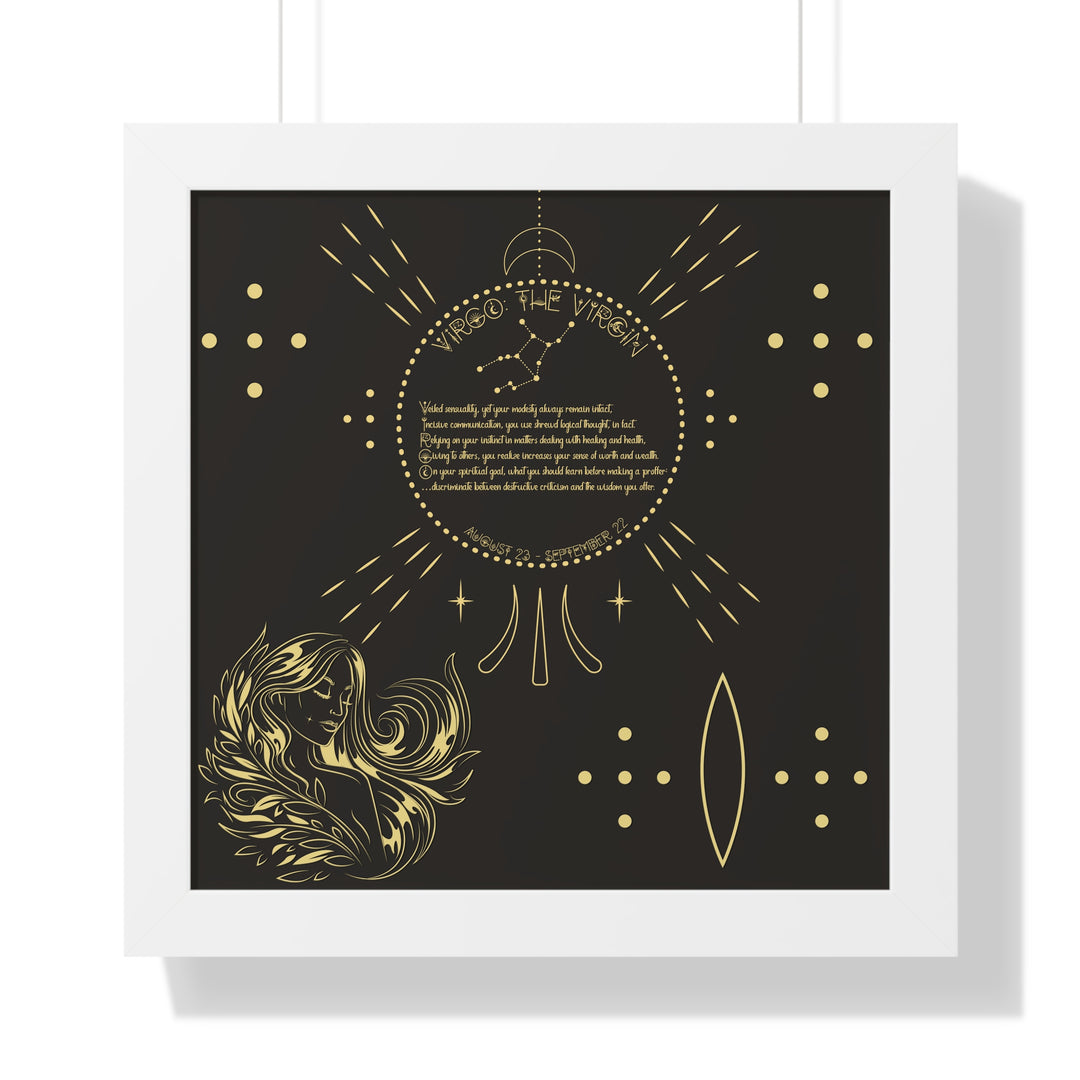 Written in the Stars Framed Acrostic Poem Print - Virgo