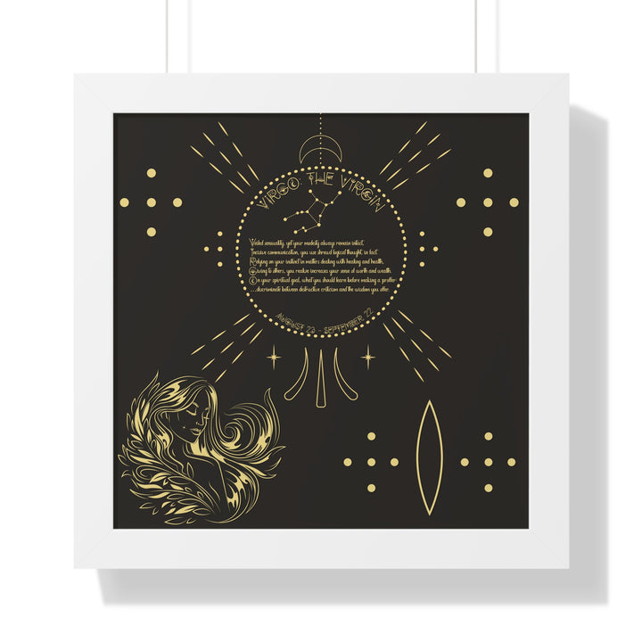 Written in the Stars Framed Acrostic Poem Print - Virgo