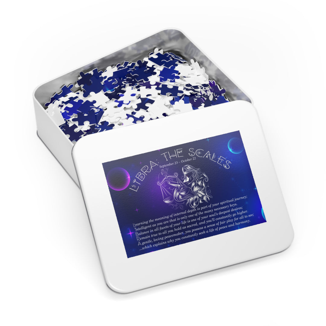 Libra Acrostic Poem Puzzle - Tin Box