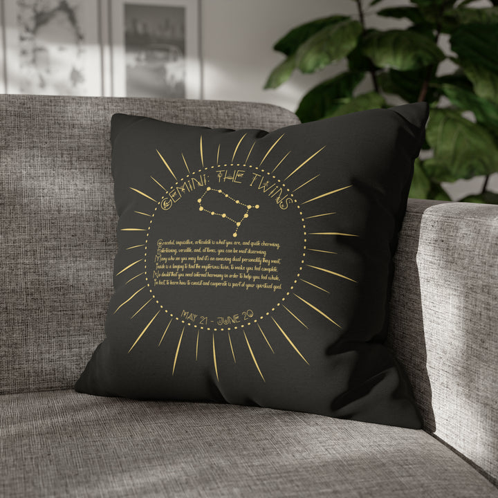 Written in the Stars Pillowcase/Cover Spelling Out "Gemini"