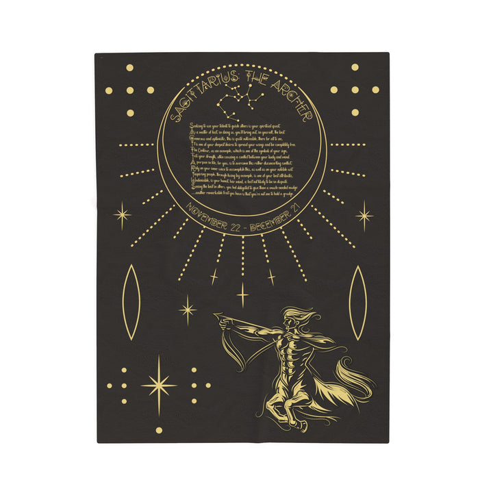 Sagittarius Acrostic Poem Velveteen Blanket