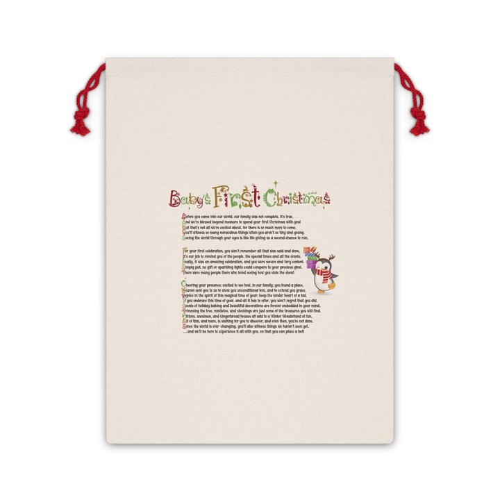 Baby's First Christmas Acrostic Poem Gift Bag - Penguin