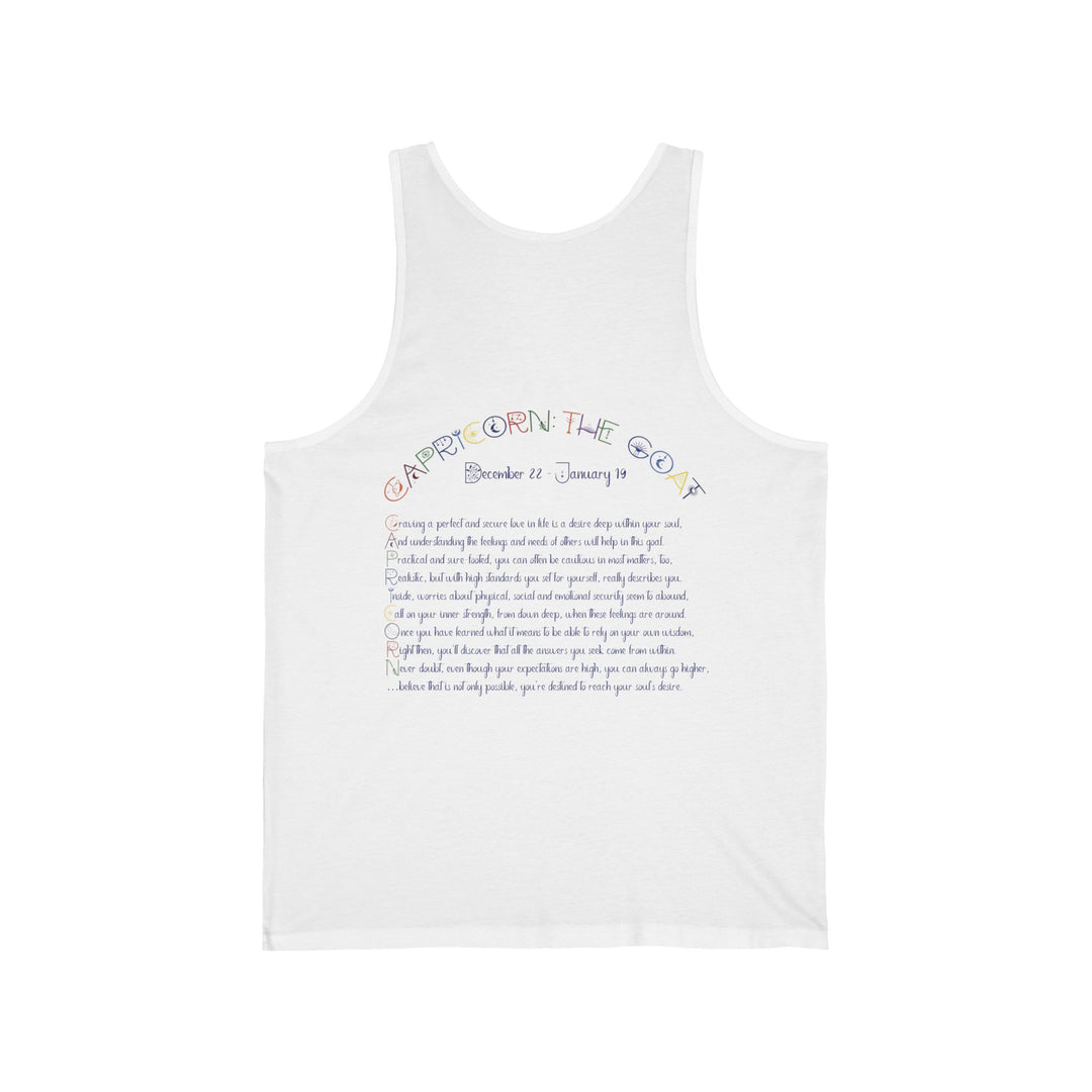 “Capricorn” Unisex Acrostic Poem Jersey Tank