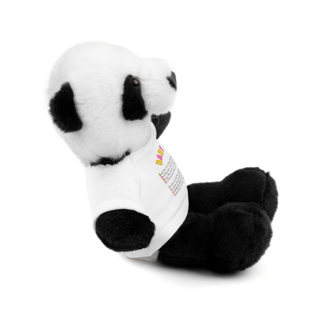 Baby Feet Acrostic Poem Stuffed Animal Collection with T-Shirt - Pink Footprints