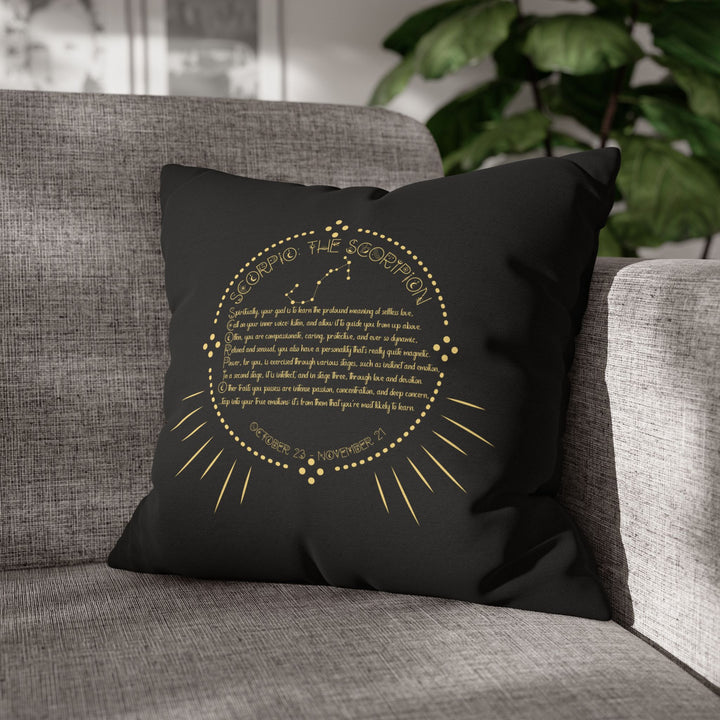 Scorpio Acrostic Poem Pillow Cover