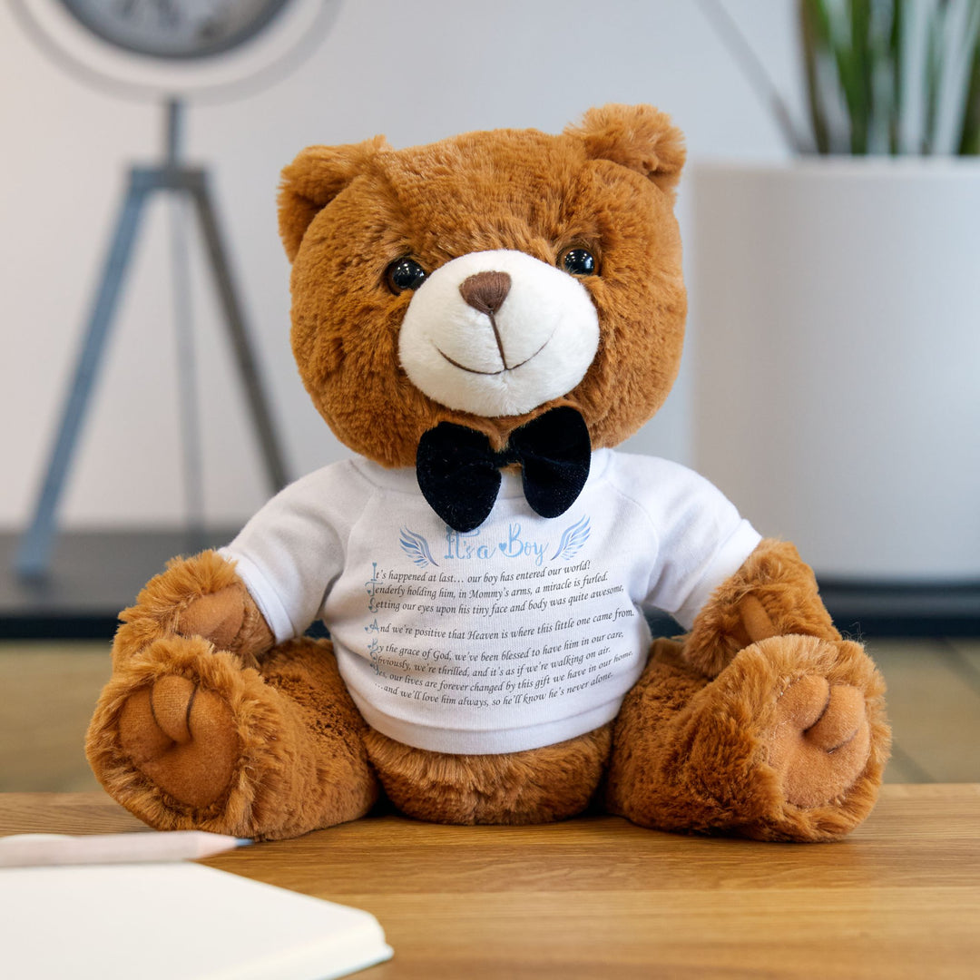 Baby Steps Teddy Bear with T-Shirt - It's a Boy