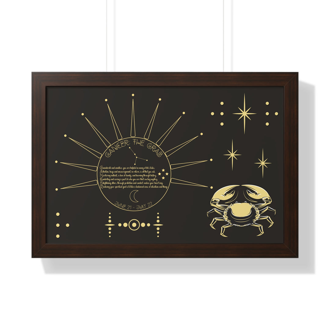 Written in the Stars Framed Acrostic Poem Print - Cancer