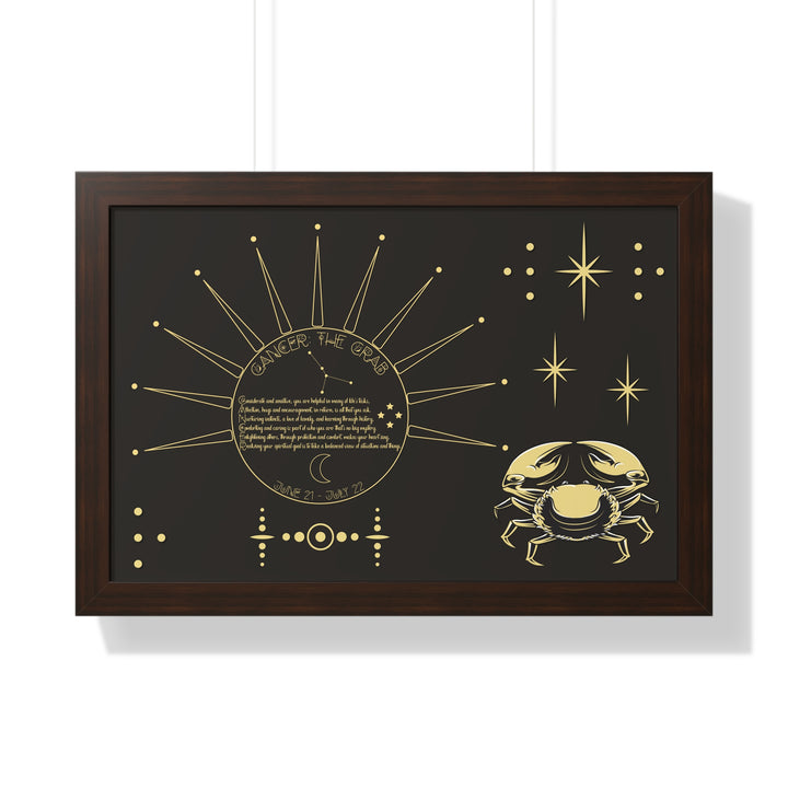 Written in the Stars Framed Acrostic Poem Print - Cancer
