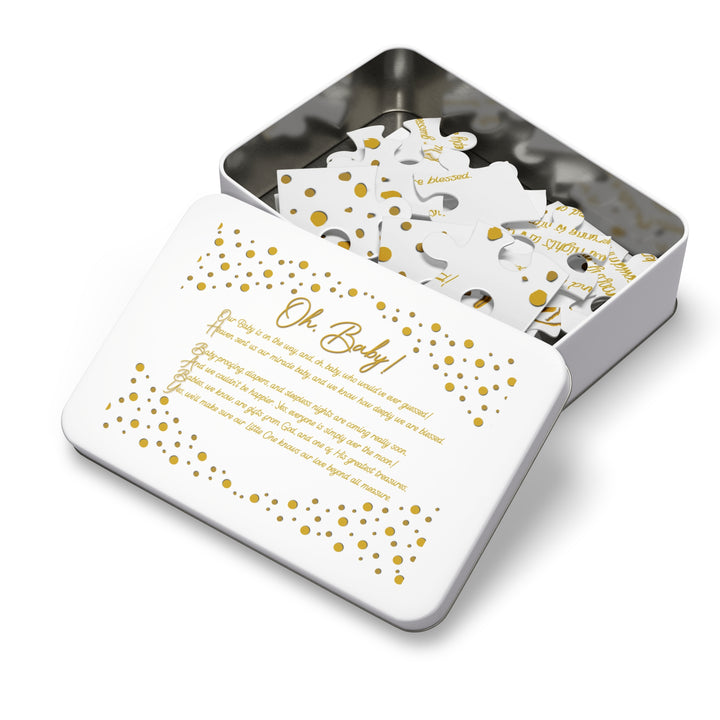 Oh, Baby! Acrostic Poem Jigsaw Puzzle - No Personalization - Tin Box