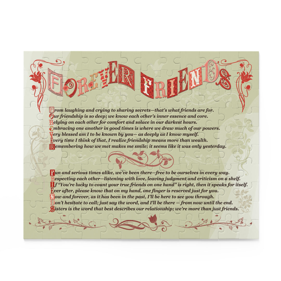 Forever Friends Acrostic Poem Puzzle - Whimsical - Cardboard Box