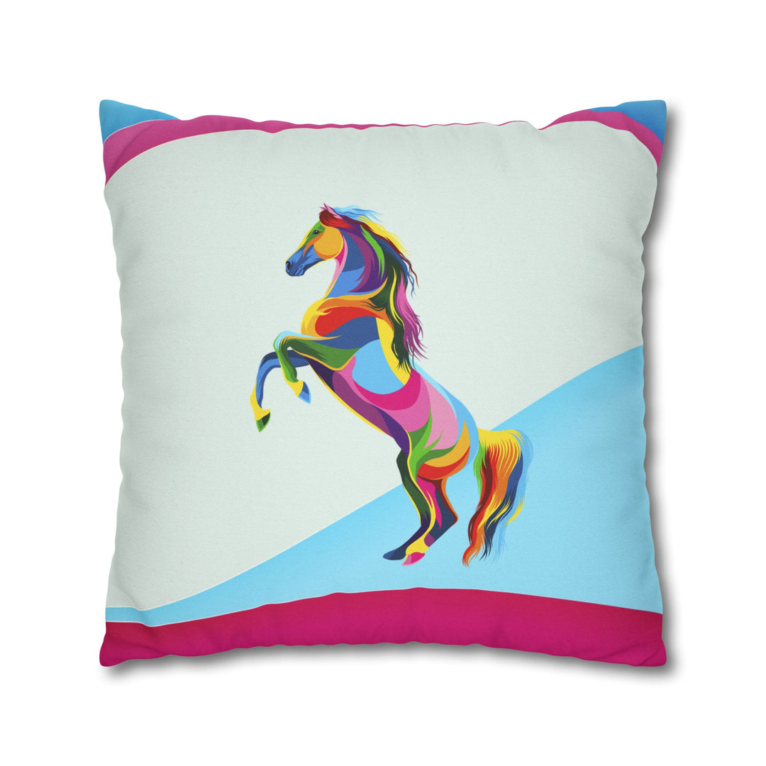 Namesakes Pillow Cover - Vibrant Horse Design