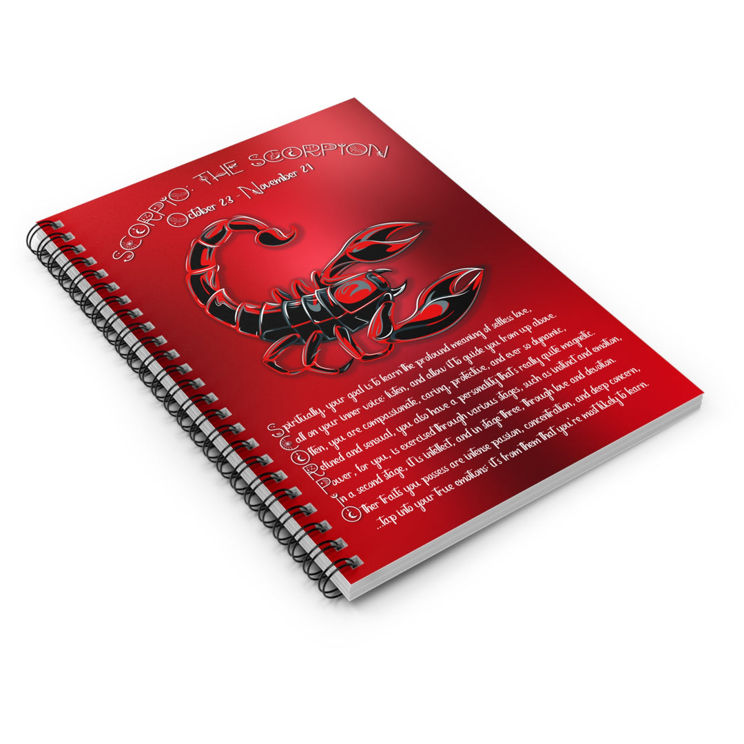 Scorpio Acrostic Poem Spiral Notebook