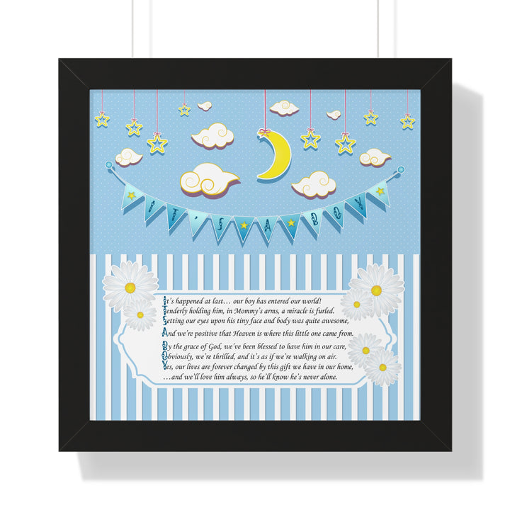 Baby Steps "It's a Boy" Framed Print Collection - No Personalization