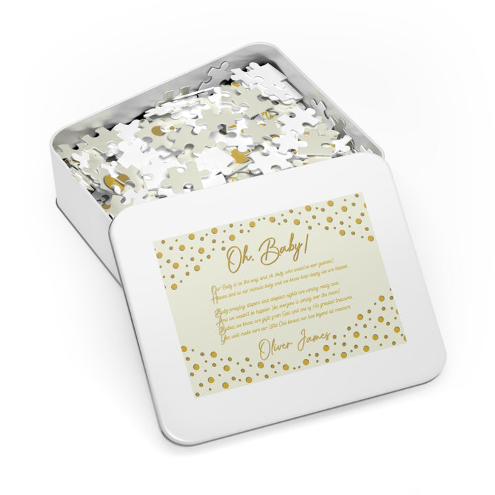 Oh, Baby! Acrostic Poem Puzzle - Personalized - Tin Box