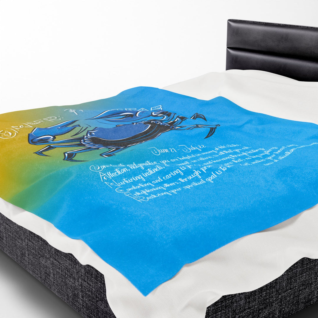 Cancer Acrostic Poem Velveteen Plush Blanket - Colored