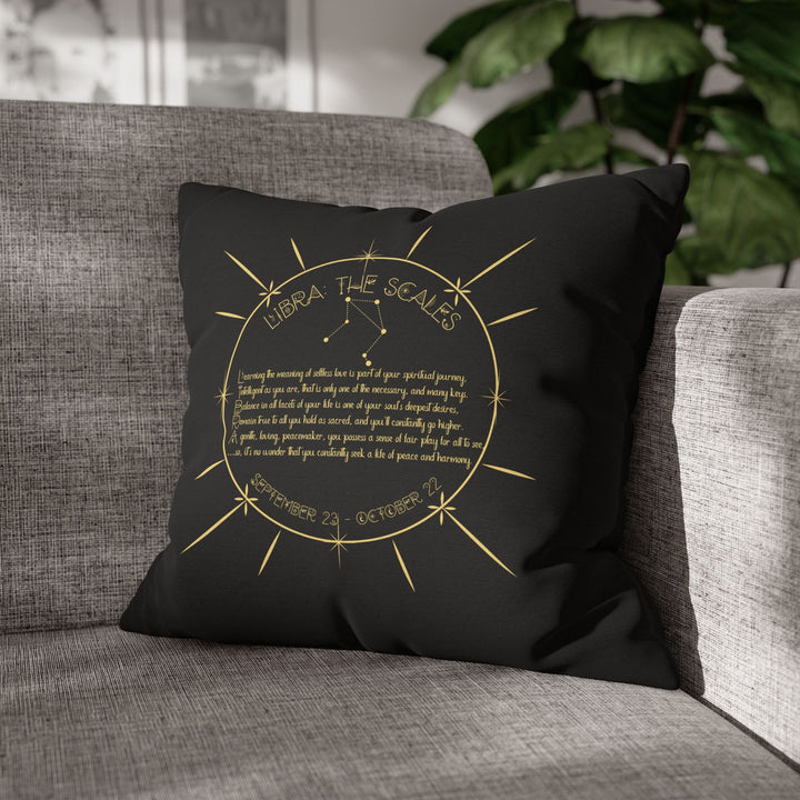 Libra Acrostic Poem Pillow Cover