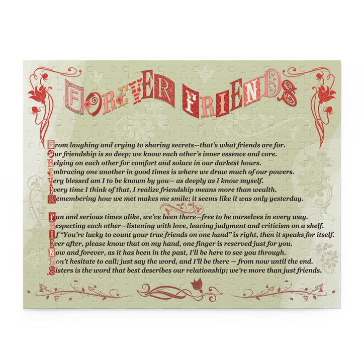Forever Friends Acrostic Poem Puzzle - Whimsical - Cardboard Box