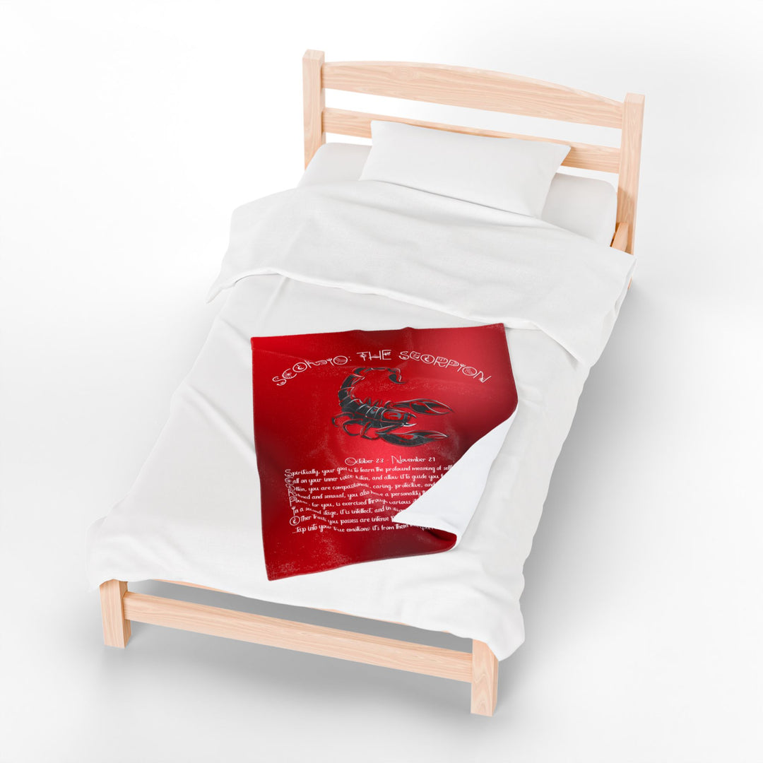 Scorpio Acrostic Poem Velveteen Plush Blanket