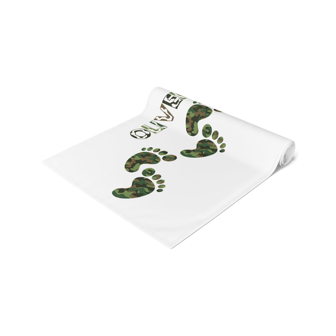 “Baby Feet” Table Runner - Camo - Personalized