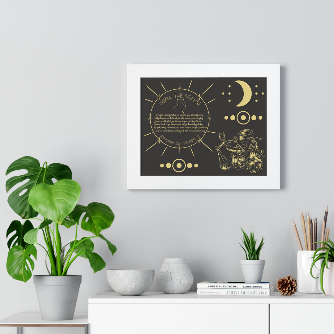 Written in the Stars Framed Acrostic Poem Print - Libra