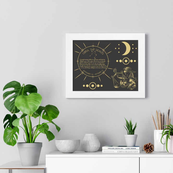 Written in the Stars Framed Acrostic Poem Print - Libra