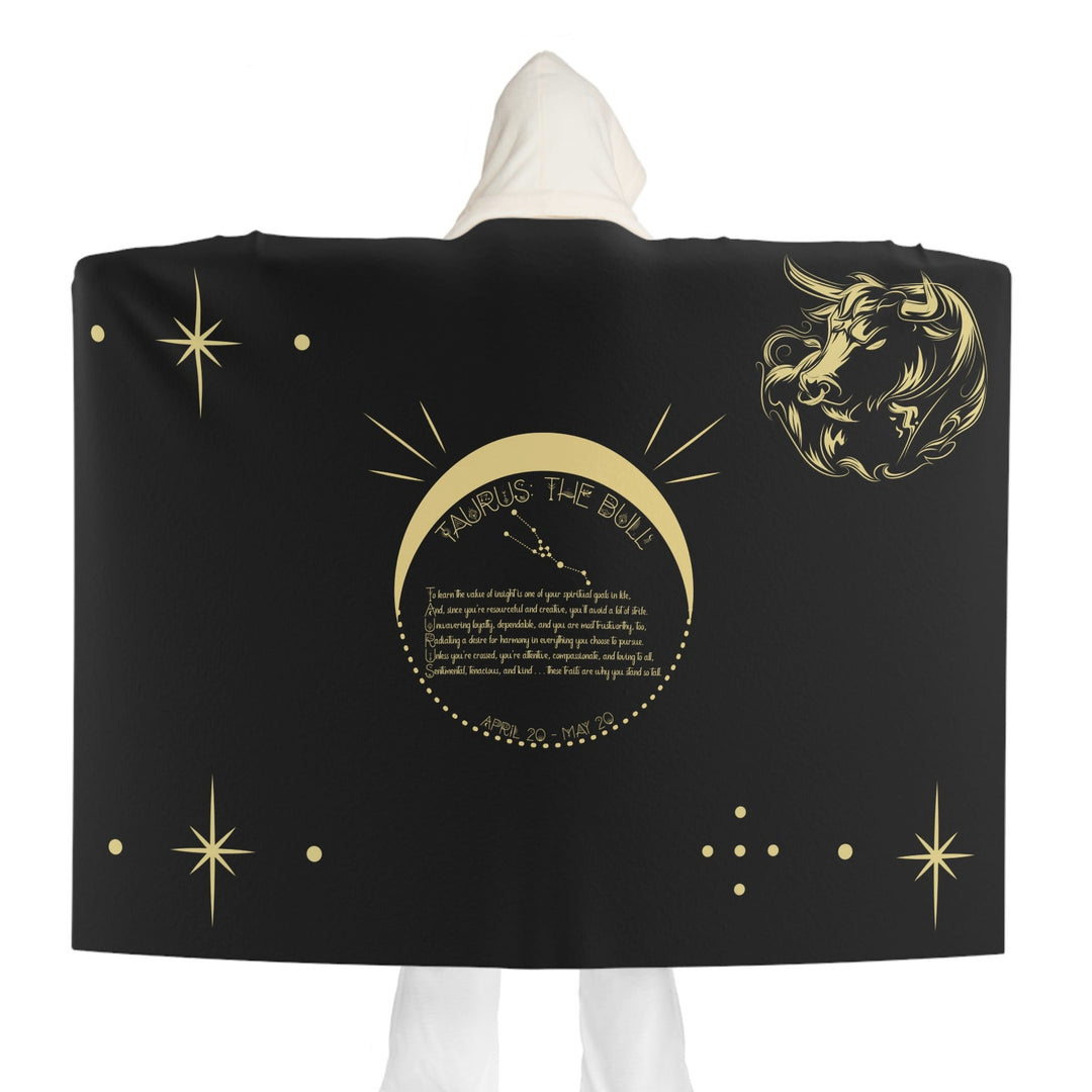 Taurus Acrostic Poem Sherpa Hooded Blanket
