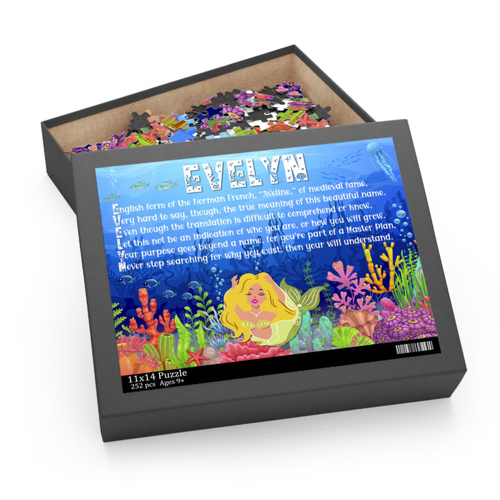 Namesakes Personalized Acrostic Name Poem Jigsaw Puzzle - Mermaid - Gold Hair