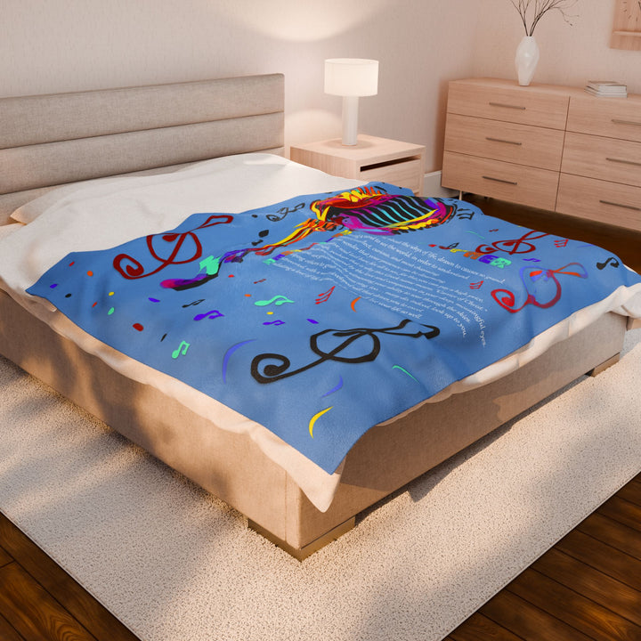 Namesakes Acrostic Poem on Velveteen Plush Blanket