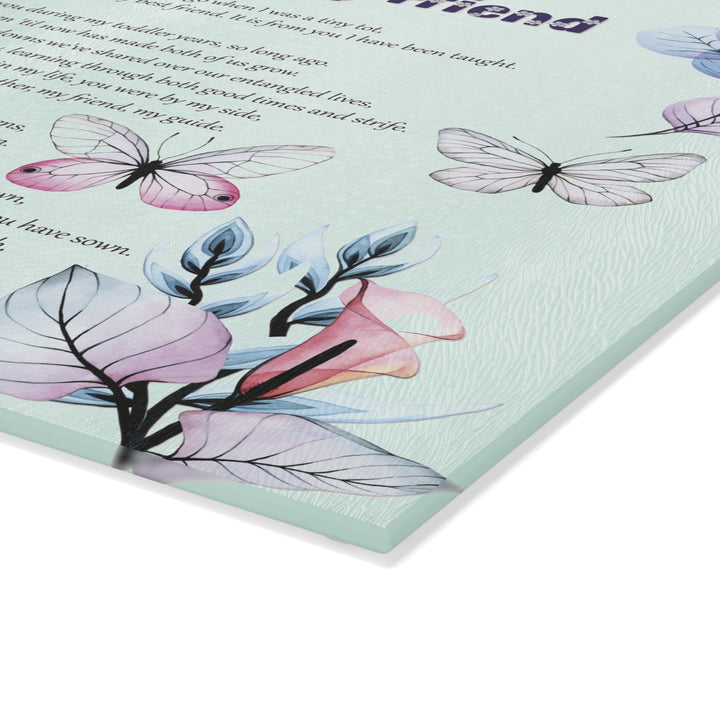 It's Just a Phrase Glass Cutting Board - "My Mother, My Friend"