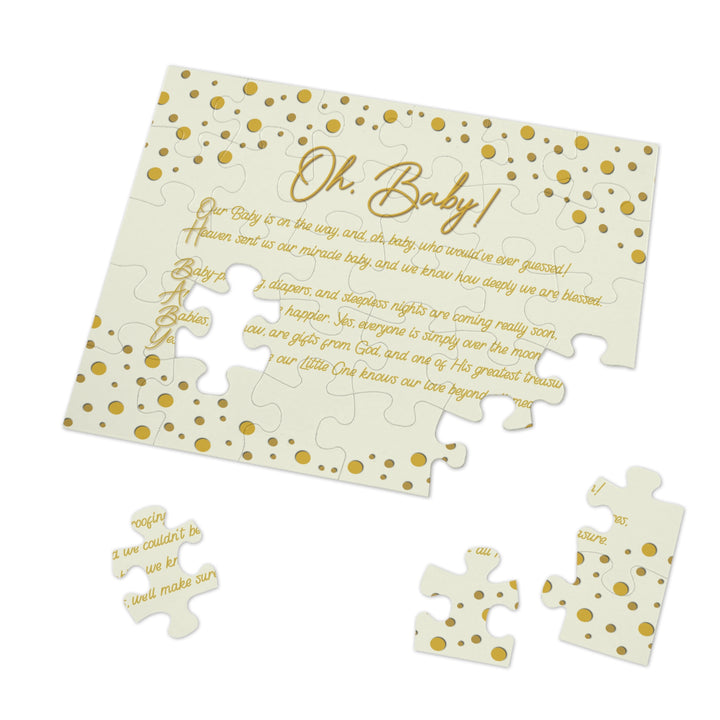 Oh, Baby! Acrostic Poem Puzzle - No Personalization - Tin Box