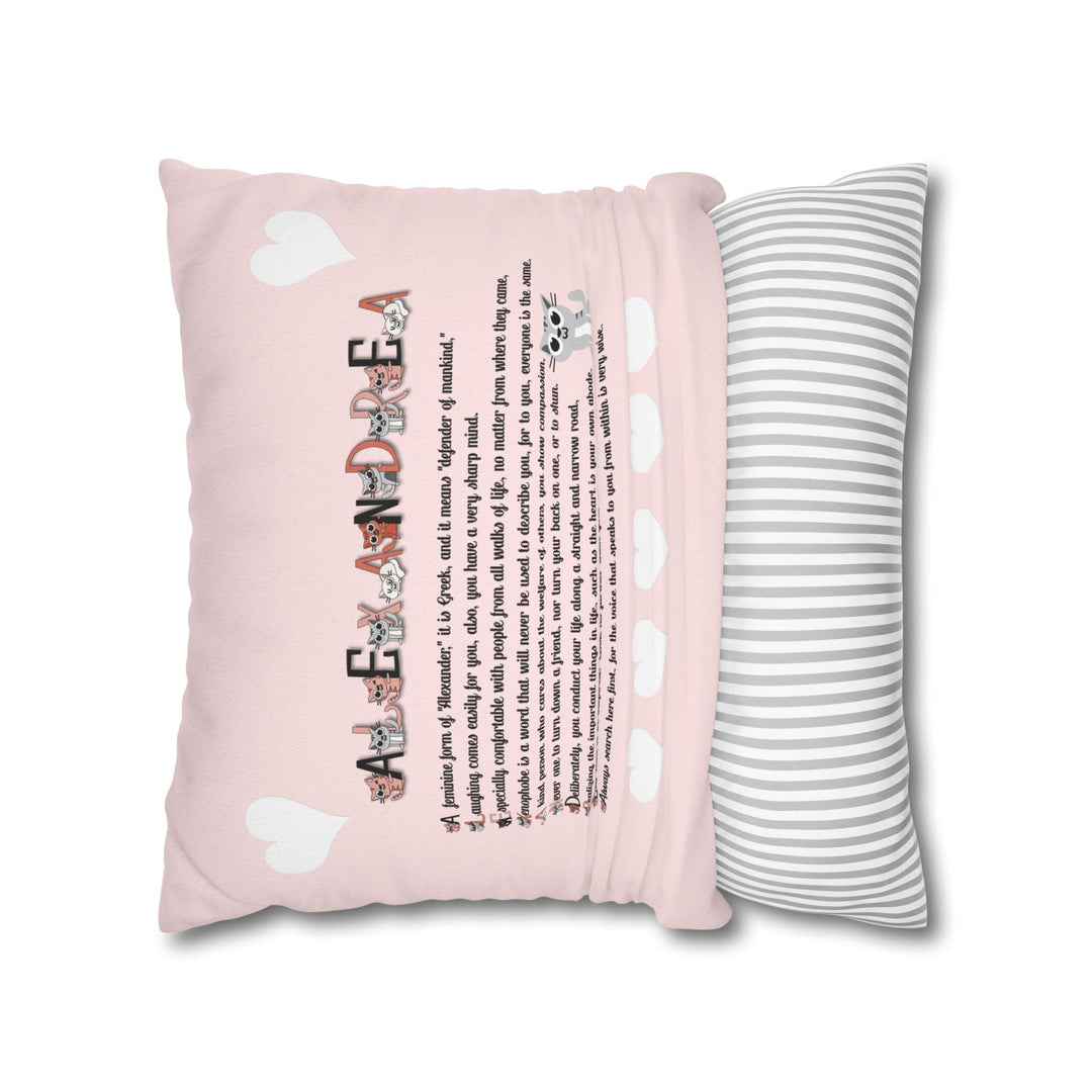Namesakes Acrostic Poem Pillow Cover - Kitty Design