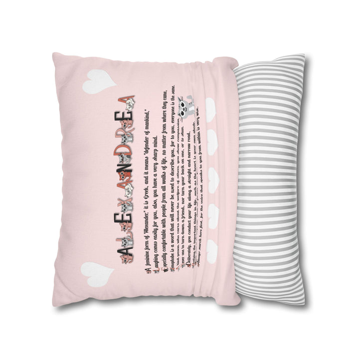 Namesakes Acrostic Poem Pillow Cover - Kitty Design
