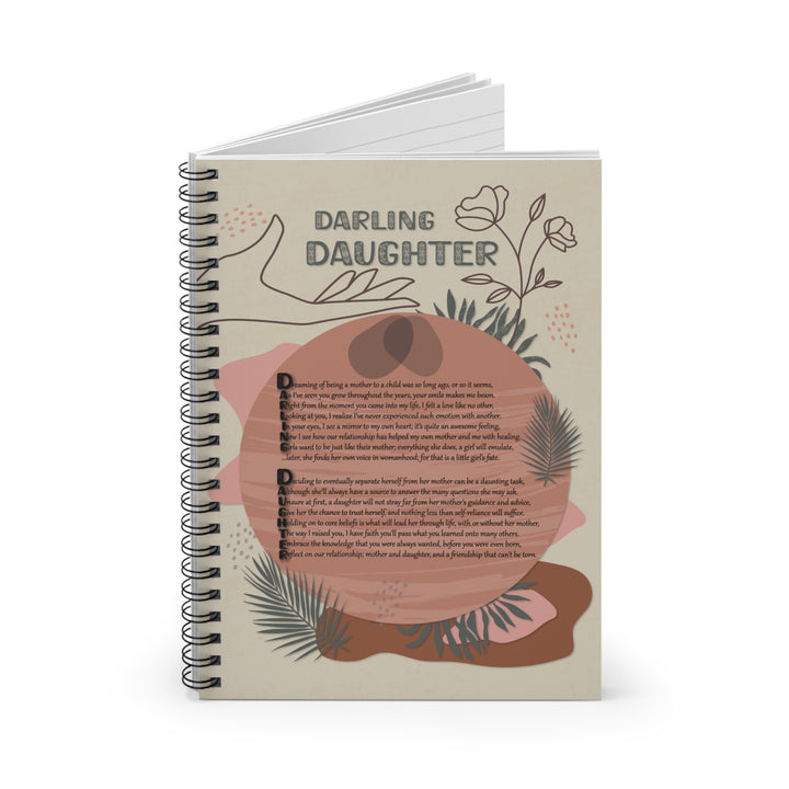 Darling Daughter Acrostic Poem Spiral Notebook - Boho