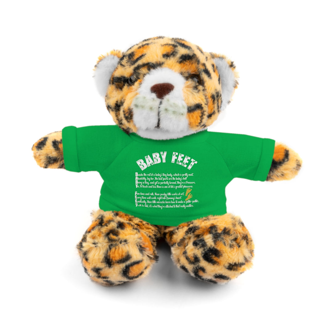 Baby Feet Acrostic Poem Stuffed Animals with Tee - Baby Feet - Gold Footprints