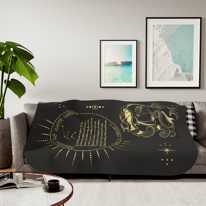Written in the Stars Sherpa Blanket - Aquarius